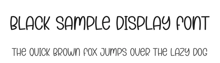Black Sample Display Font by creativeletter — Display Font