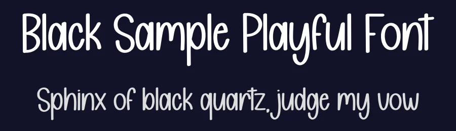 Black Sample Playful Font by creativeletter — Script Handwritten Font — thumbnail 2