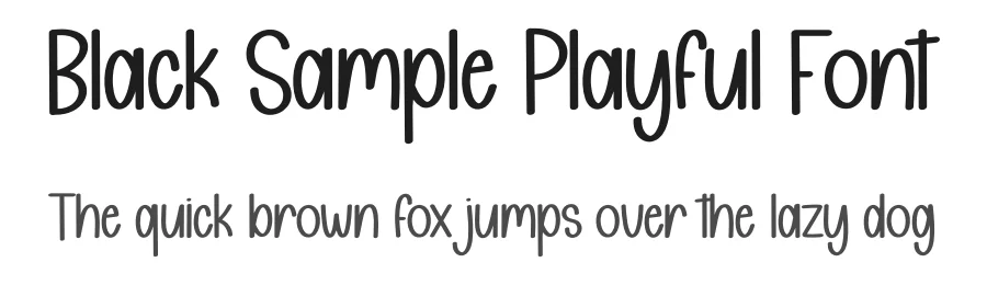 Black Sample Playful Font by creativeletter — Script Handwritten Font