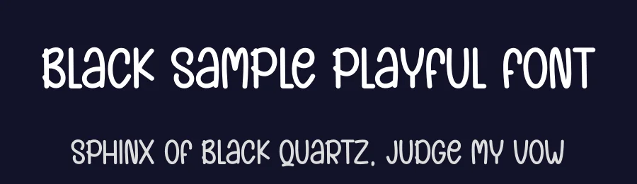 Black Sample Playful Font by creativeletter — Display Font — thumbnail 2