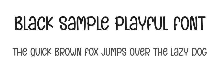 Black Sample Playful Font by creativeletter — Display Font