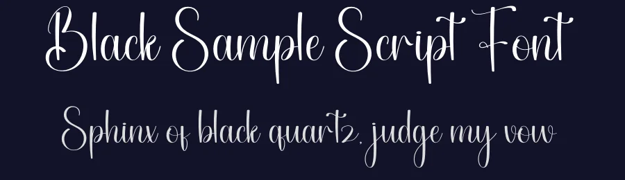 Black Sample Script Font by creativeletter — Script Handwritten Font — thumbnail 2