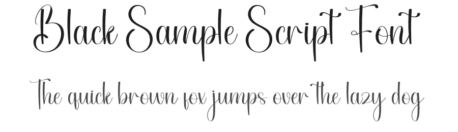 Black Sample Script Font by creativeletter — Script Handwritten Font