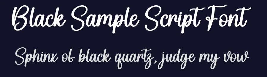 Black Sample Script Font by creativeletter — Script Handwritten Font — thumbnail 2