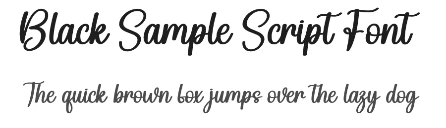 Black Sample Script Font by creativeletter — Script Handwritten Font