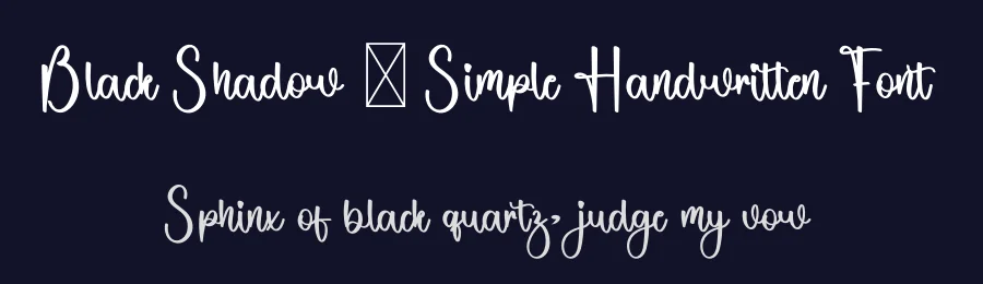 Black Shadow – Simple Handwritten Font by freshtypeink — Script Handwritten Font — thumbnail 2