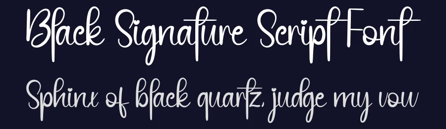 Black Signature Script Font by CREATIVE STUDIO — Script Handwritten Font — thumbnail 2