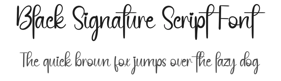 Black Signature Script Font by CREATIVE STUDIO — Script Handwritten Font