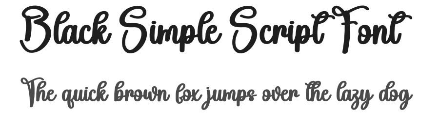 Black Simple Script Font by andikastudio — Script Handwritten Font