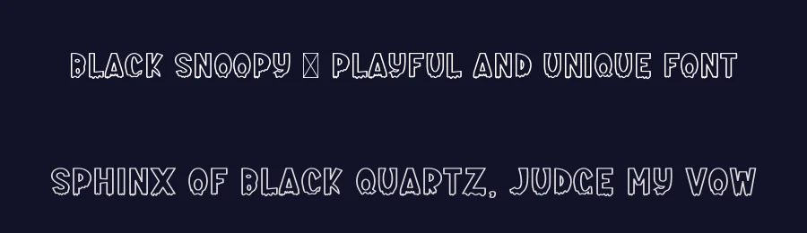 Black Snoopy – Playful And Unique Font by freshtypeink — Script Handwritten Font — thumbnail 2