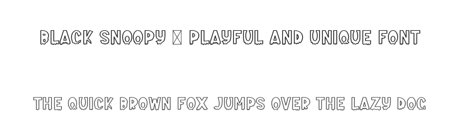 Black Snoopy – Playful And Unique Font by freshtypeink — Script Handwritten Font