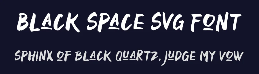 Black Space SVG Font by Letterhend — Script Handwritten Font — thumbnail 2