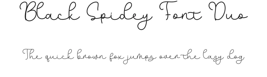 Black Spidey Font Duo by bearydsgn — Script Handwritten Font