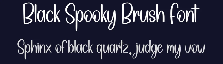 Black Spooky Brush Font by creativeletter — Display Font — thumbnail 2