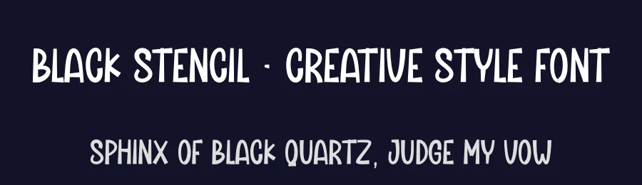 Black Stencil – Creative Style Font by creativeletter — Display Font — thumbnail 2