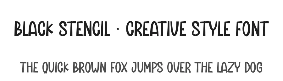 Black Stencil – Creative Style Font by creativeletter — Display Font