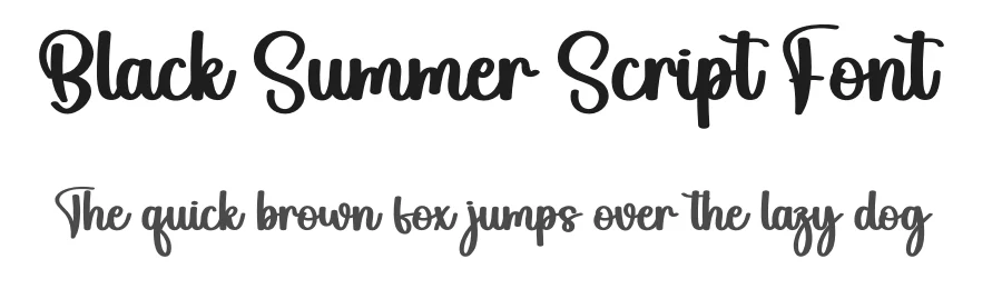 Black Summer Script Font by andikastudio — Script Handwritten Font