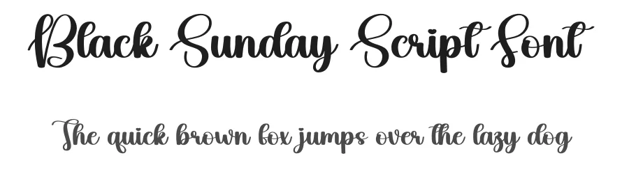 Black Sunday Script Font by creativeletter — Script Handwritten Font