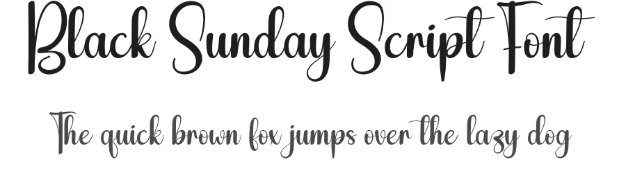 Black Sunday Script Font by creativeletter — Script Handwritten Font