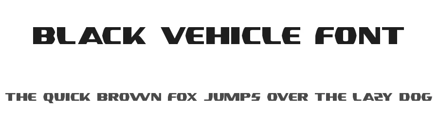 Black Vehicle Font by noahtype β Decorative Font