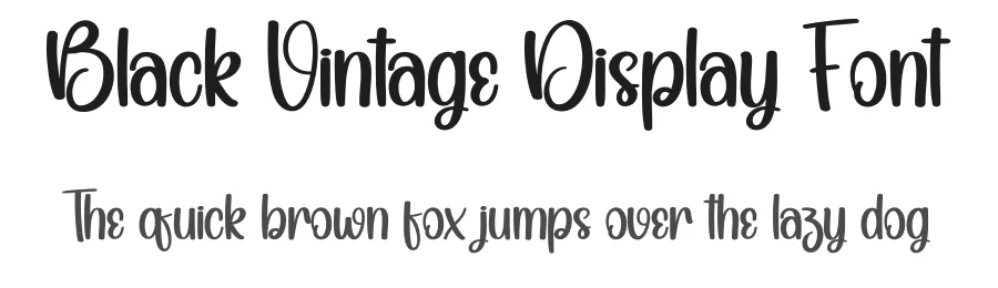 Black Vintage Display Font by creativeletter — Display Font