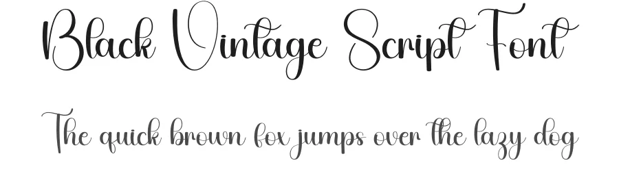 Black Vintage Script Font by freshtypeink — Script Handwritten Font