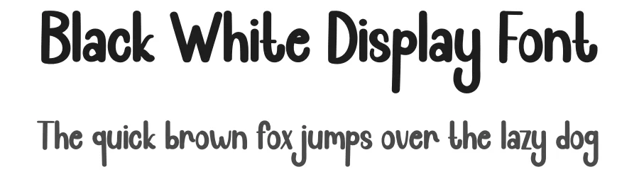 Black White Display Font by andikastudio — Display Font