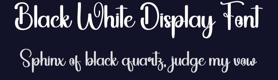 Black White Display Font by creativeletter — Script Handwritten Font — thumbnail 2