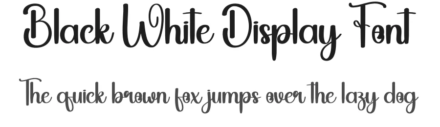 Black White Display Font by creativeletter — Script Handwritten Font