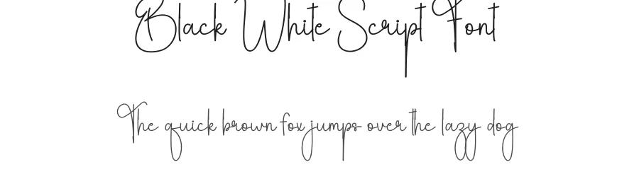 Black White Script Font by andikastudio — Script Handwritten Font