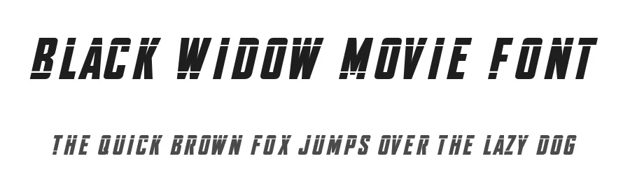 Black Widow Movie Font by FZ Fonts — Display Font