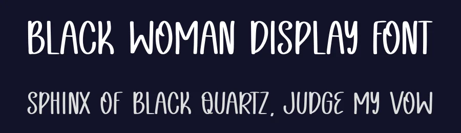 Black Woman Display Font by Craftedtype — Decorative Font — thumbnail 2