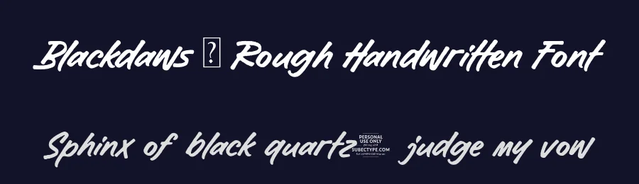 Blackdaws – Rough Handwritten Font by Subectype & Orenari — Script Handwritten Font — thumbnail 2