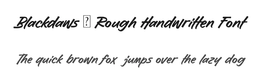 Blackdaws – Rough Handwritten Font by Subectype & Orenari — Script Handwritten Font