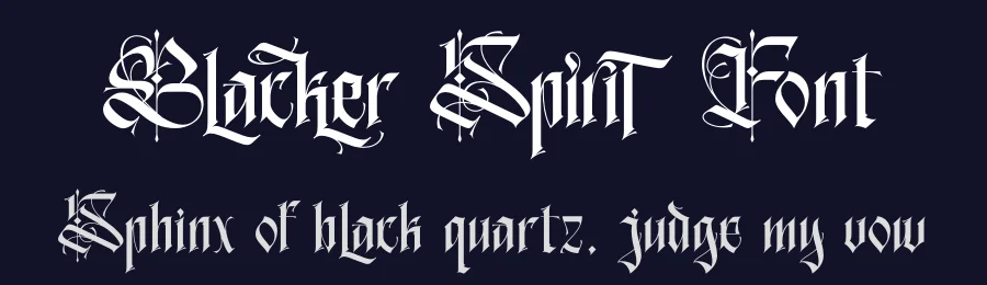 Blacker Spirit Font by Thomas Aradea — Blackletter Font — thumbnail 2