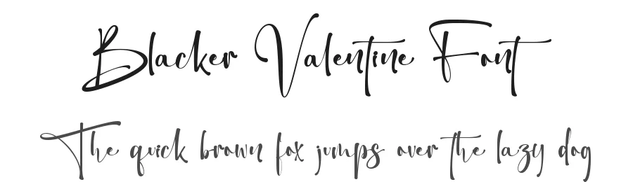 Blacker Valentine Font by Thomas Aradea — Script Handwritten Font