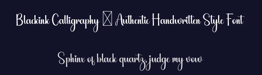 Blackink Calligraphy – Authentic Handwritten Style Font by freshtypeink — Script Handwritten Font — thumbnail 2