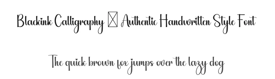Blackink Calligraphy – Authentic Handwritten Style Font by freshtypeink — Script Handwritten Font