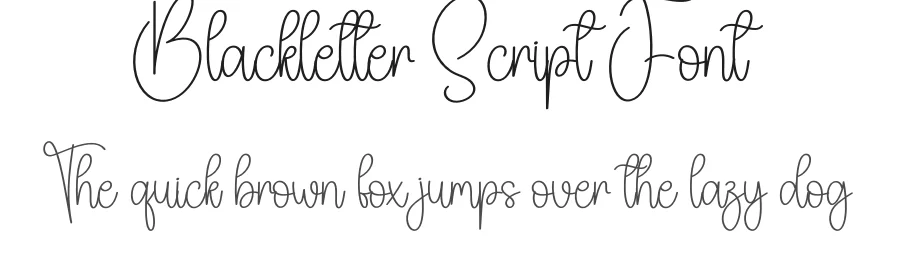 Blackletter Script Font by creativeletter — Script Handwritten Font