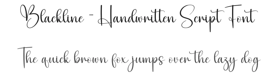 Blackline – Handwritten Script Font by creativeletter — Script Handwritten Font