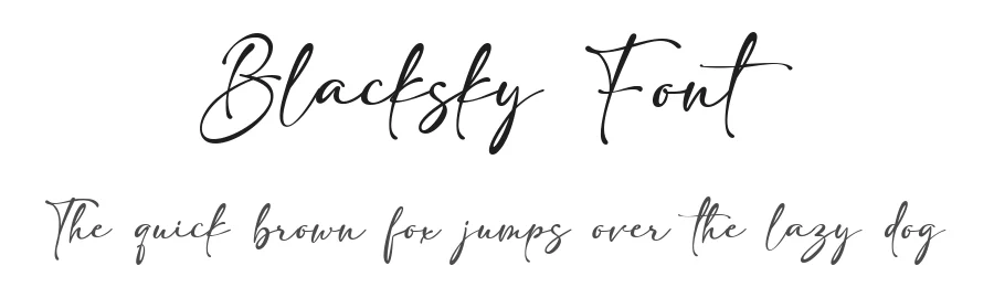 Blacksky Font by Bellinghamtype Foundry β Script Handwritten Font