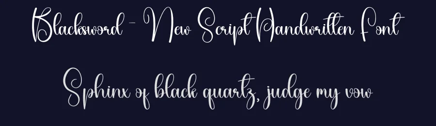 Blacksword – New Script Handwritten Font by creativeletter — Script Handwritten Font — thumbnail 2