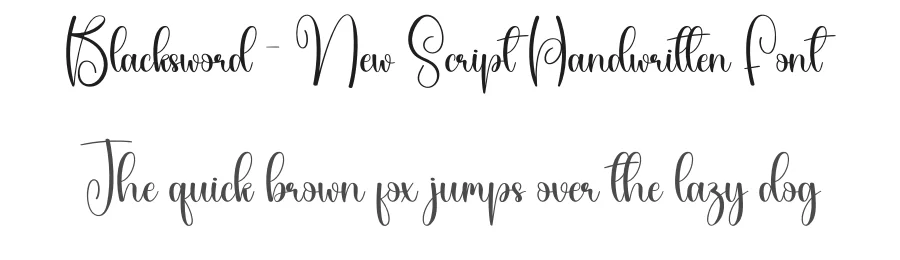 Blacksword – New Script Handwritten Font by creativeletter — Script Handwritten Font