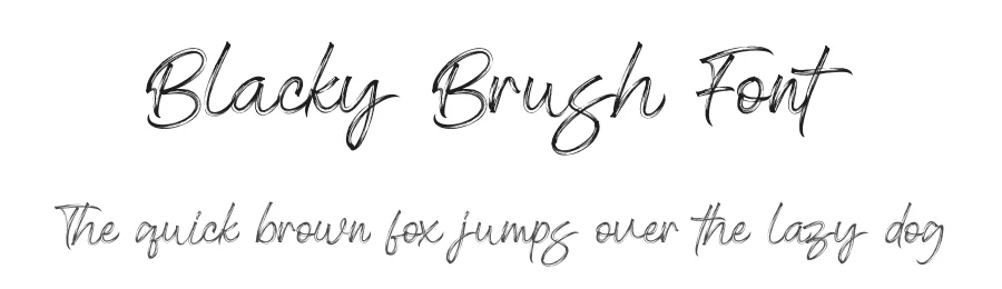 Blacky Brush Font by imiftype — Script Handwritten Font