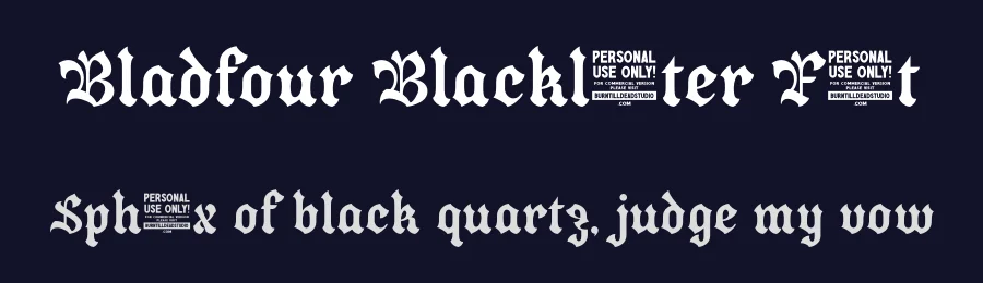 Bladfour Blackletter Font by burntilldead — Blackletter Font — thumbnail 2