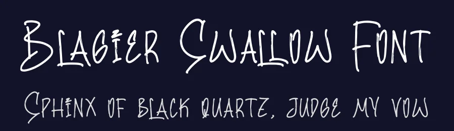 Blagier Swallow Font by glorytype — Display Font — thumbnail 2