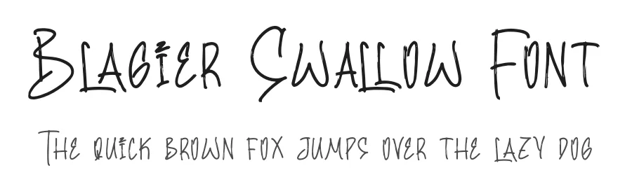 Blagier Swallow Font by glorytype — Display Font