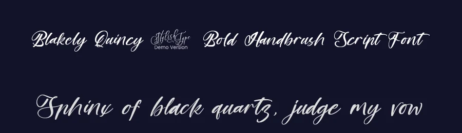 Blakely Quincy – Bold Handbrush Script Font by stylishtype.co — Script Handwritten Font — thumbnail 2