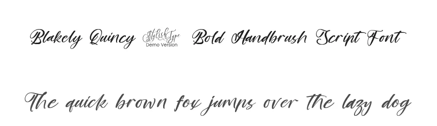 Blakely Quincy – Bold Handbrush Script Font by stylishtype.co — Script Handwritten Font