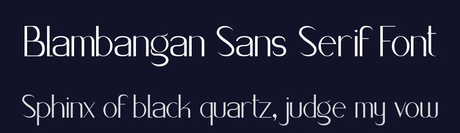 Blambangan Sans Serif Font by Irfan Hidayat — Sans Serif Font — thumbnail 2